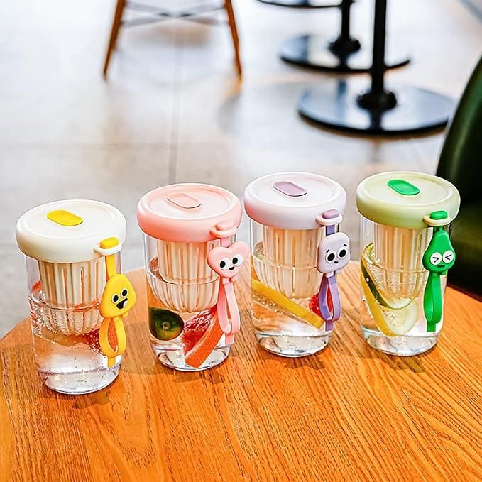 Glass Tumbler with Straw