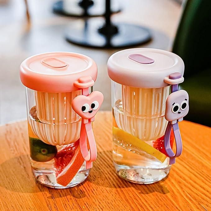Glass Tumbler with Straw