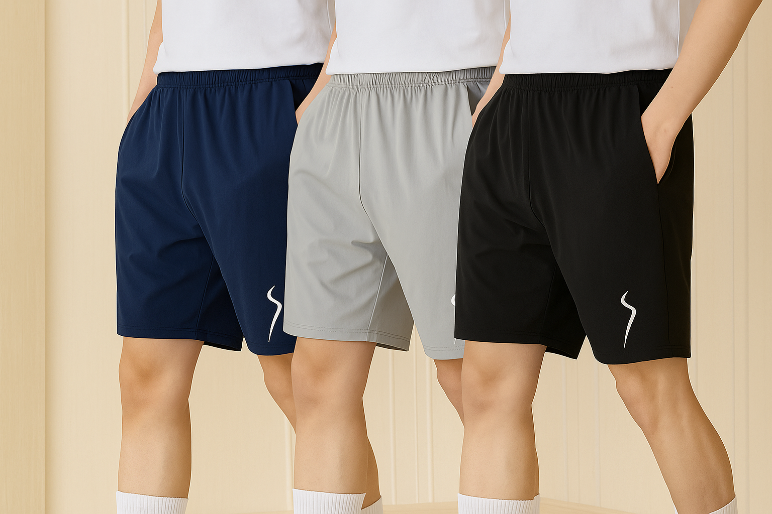 Combo of 4 Men's Cotton Polyester Shorts