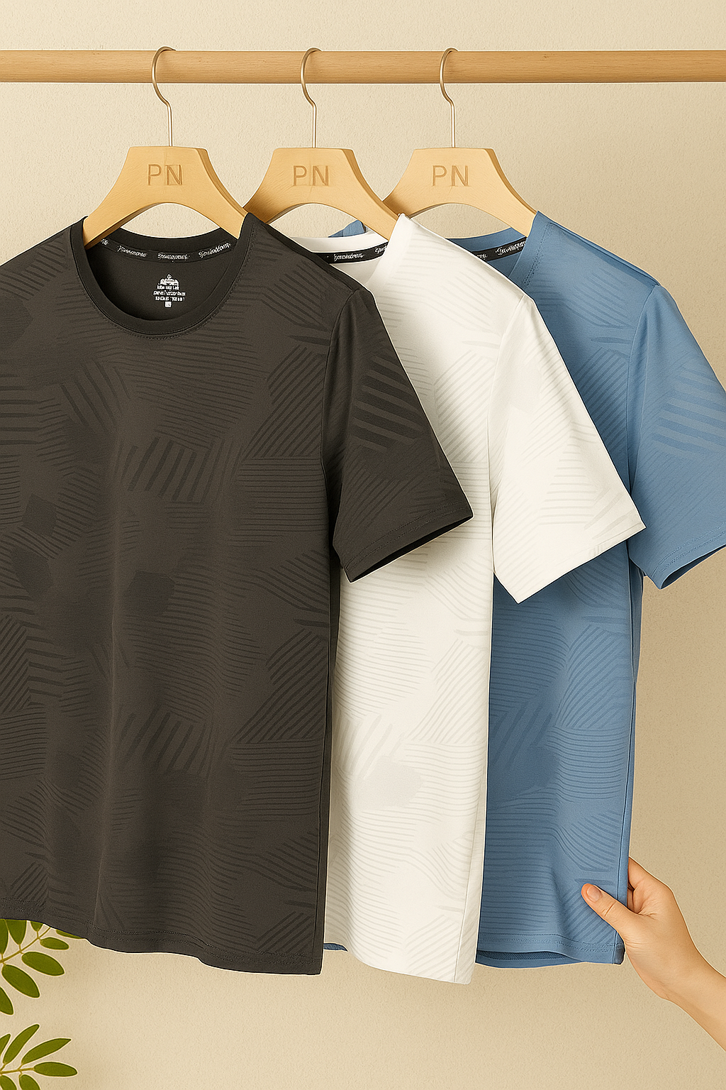 Men's Round Neck Polyester Casual T-shirt (Pack of 4)