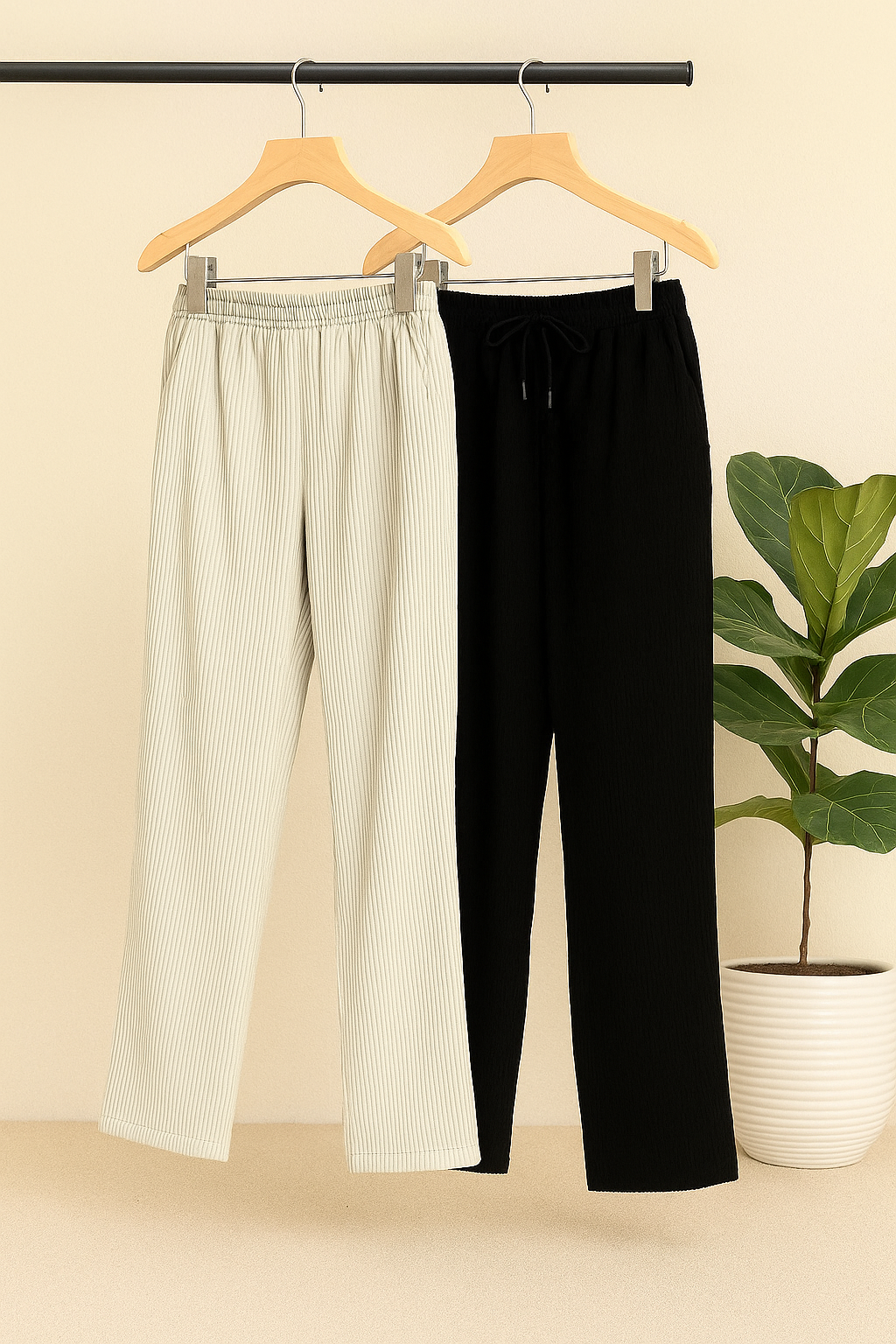 Combo of 2 Men's Caudray Fabric Stylish Pants